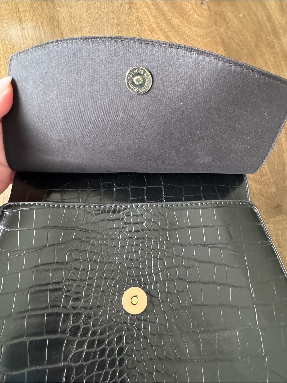 ASOS Black Croc-Embossed Backpack - Picture 5 of 5